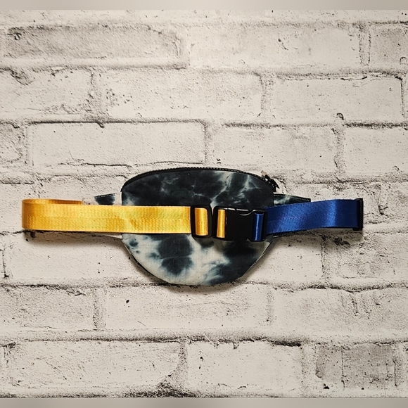Zara Tie Dye Belt Bag Colorblock Strap Festival Waist Pack - Picture 3 of 13